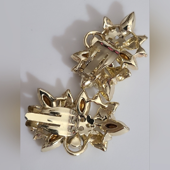 Vintage coro ? SET bracelet clip on earrings rhinestones looks NEW! VTG 50's MCM - Picture 12 of 16